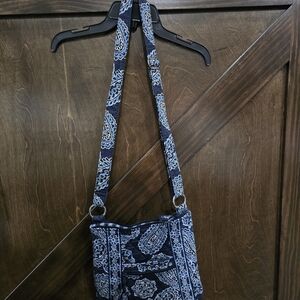 Vera Bradley Navy and White Crossbody Bag
